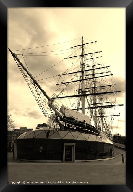 The Cutty Sark and Museum at Greenwich, London  Framed Print by Aidan Moran
