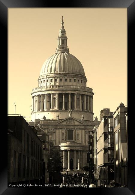 The Majesty of St Pauls Cathedral  Framed Print by Aidan Moran