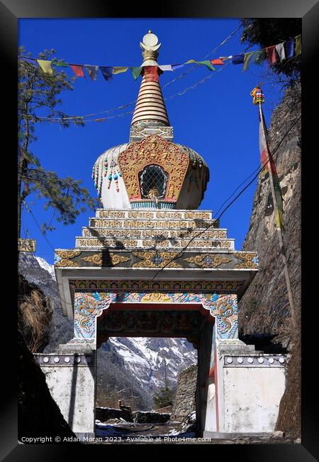 Tibetan Stupa  Framed Print by Aidan Moran