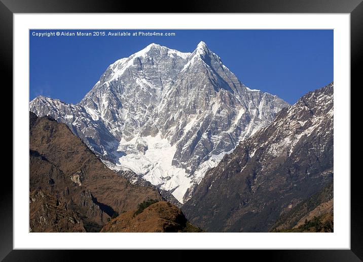  Nilgiri South The Himalayas Nepal Framed Mounted Print by Aidan Moran