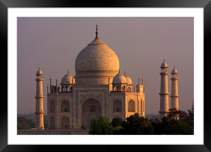  Taj Mahal Sunset   Framed Mounted Print by Aidan Moran