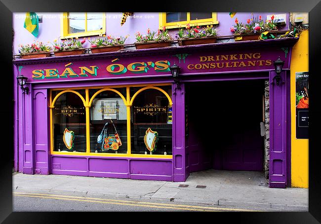  Colourful Irish Pub Framed Print by Aidan Moran