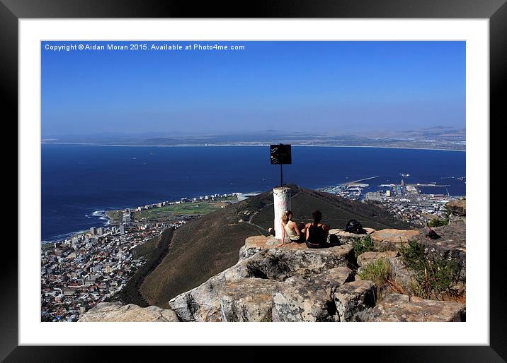  Lions Head View Cape Town Framed Mounted Print by Aidan Moran