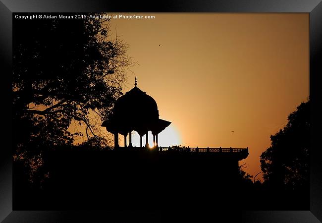  Moti Masjid At Sunset  Framed Print by Aidan Moran