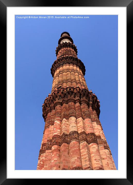 Qutab Minar New Delhi India  Framed Mounted Print by Aidan Moran