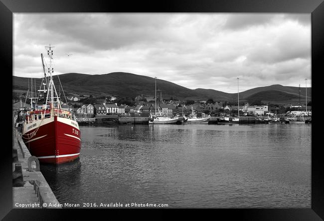 Red Fishing Trawler  Framed Print by Aidan Moran
