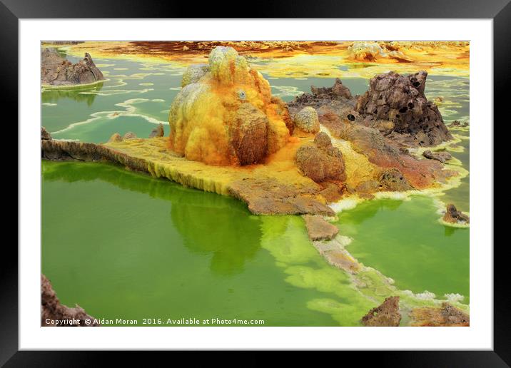 Dallol Volcanic Crater, Ethiopia  Framed Mounted Print by Aidan Moran