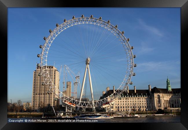 The London Eye  Framed Print by Aidan Moran