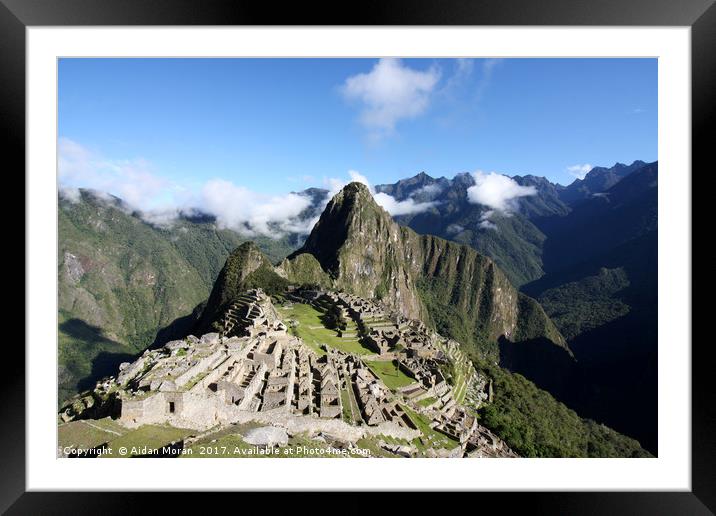 Machu Picchu, Peru  Framed Mounted Print by Aidan Moran