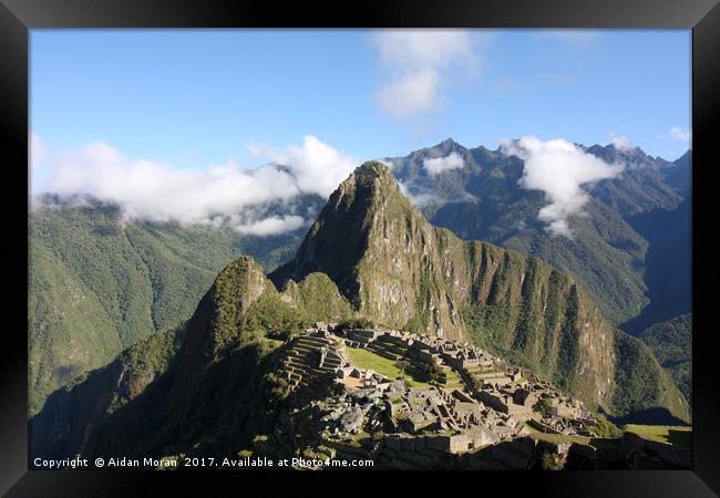 Machu Picchu, The Lost City Of The Inca  Framed Print by Aidan Moran