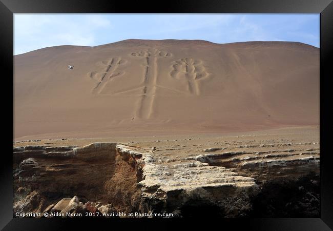 The Paracas Candelabra, Peru  Framed Print by Aidan Moran