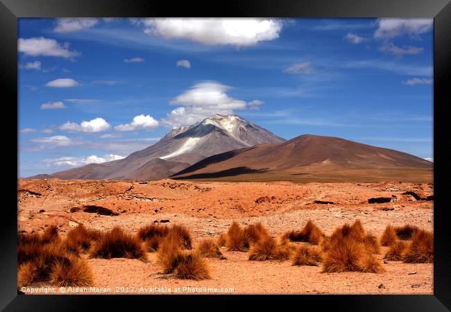 Andean Mountain Landscape  Framed Print by Aidan Moran