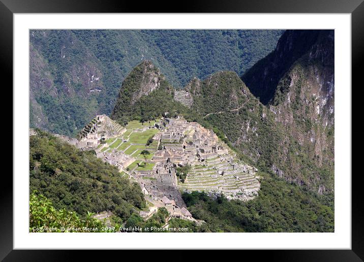Inca Trail To Machu Picchu  Framed Mounted Print by Aidan Moran
