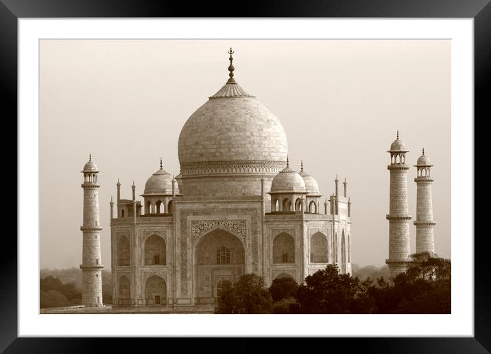 Taj Mahal, Agra, India  Framed Mounted Print by Aidan Moran
