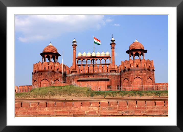 Red Fort New Delhi  Framed Mounted Print by Aidan Moran