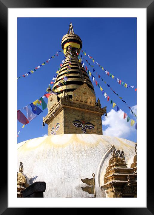 Swayambhunath Temple, Kathmandu  Framed Mounted Print by Aidan Moran