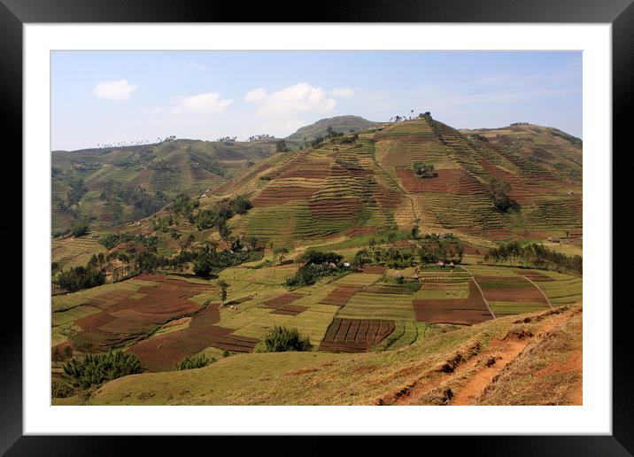 Guge Mountain Range, Ethiopia Framed Mounted Print by Aidan Moran