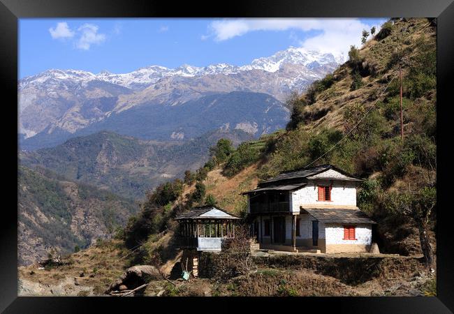 Himalayan Homestead  Framed Print by Aidan Moran