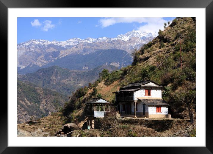 Himalayan Homestead  Framed Mounted Print by Aidan Moran