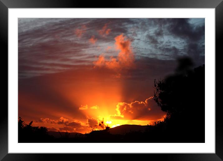 Sunset On Ireland's Southern Coast  Framed Mounted Print by Aidan Moran