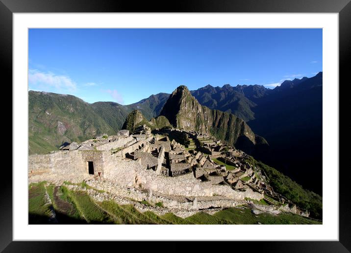 Machu Picchu Citadel, Peru, South America  Framed Mounted Print by Aidan Moran