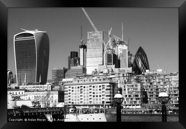 City Of London Skyline   Framed Print by Aidan Moran