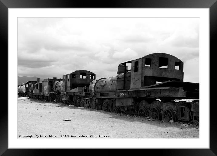 Train Graveyard, Uyuni, Bolivia   Framed Mounted Print by Aidan Moran