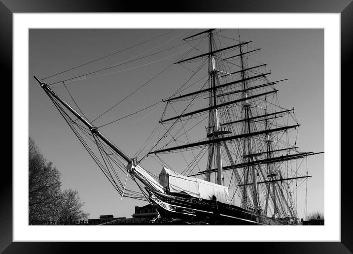 The Cutty Sark Ship   Framed Mounted Print by Aidan Moran