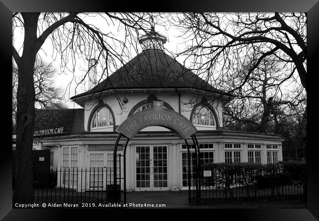 Pavilion Cafe in Greenwich Park, London   Framed Print by Aidan Moran