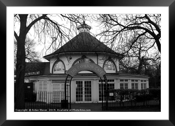 Pavilion Cafe in Greenwich Park, London   Framed Mounted Print by Aidan Moran