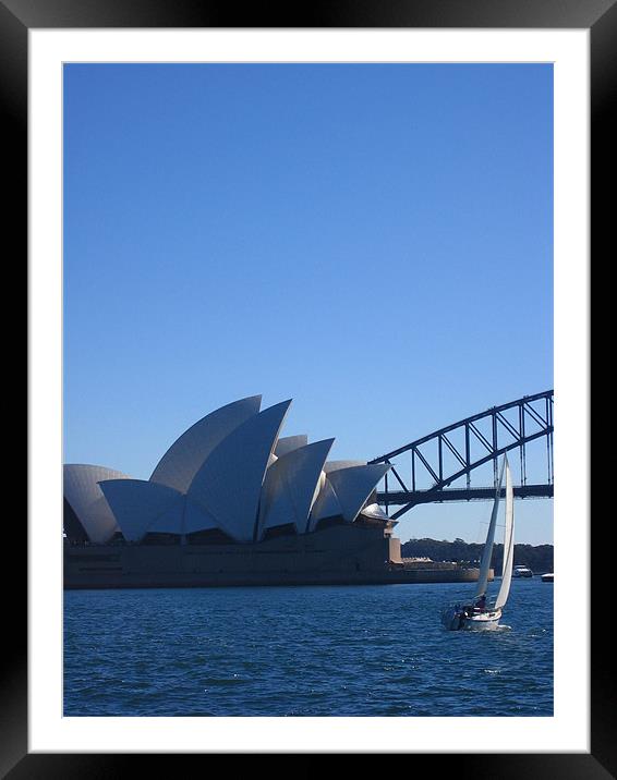 Sydney Harbour Framed Mounted Print by Lucy Driver