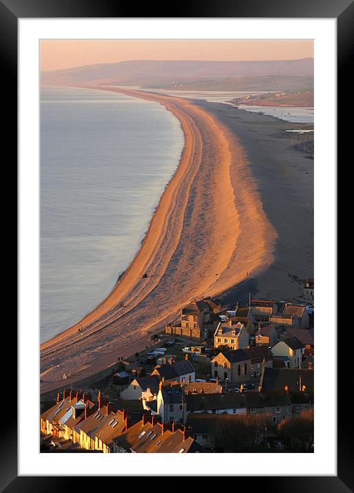 Chesil Beach, Dorset, UK Framed Mounted Print by Colin Tracy