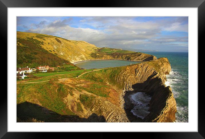 Lulworth Cove and Stair Hole, Dorset Framed Mounted Print by Colin Tracy