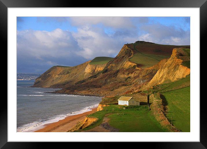 Eype Beach, Dorset Framed Mounted Print by Colin Tracy