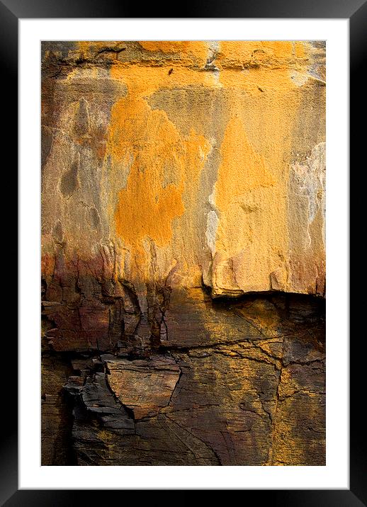 Rock Abstract 2 Framed Mounted Print by Colin Tracy