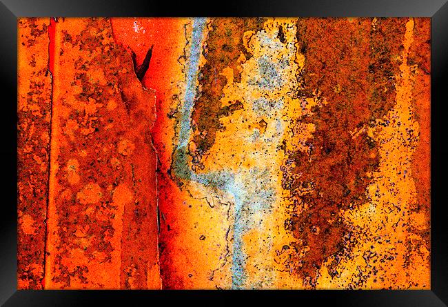 Rust Abstract Framed Print by Colin Tracy