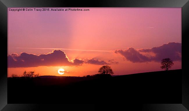  Wiltshire Sunset Framed Print by Colin Tracy