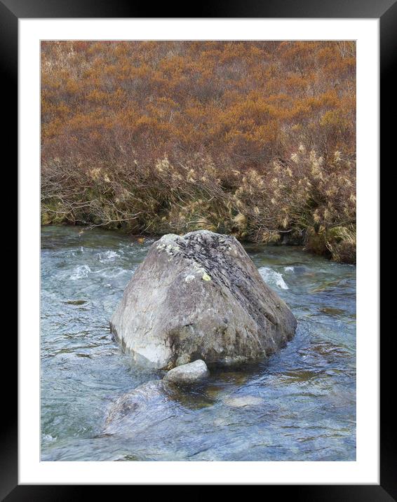 Rocks and River Framed Mounted Print by Colin Tracy