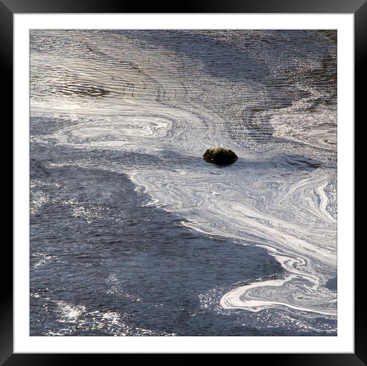 Swirling Patterns on Scottish River Framed Mounted Print by Colin Tracy