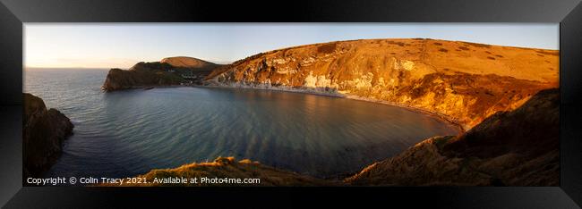 Lulworth Cove, Dorset UK at sunset  Framed Print by Colin Tracy