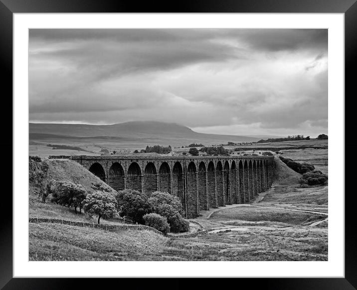 Ribblehead under cloud Framed Mounted Print by David McCulloch