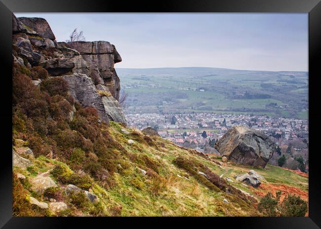 The edge of Ilkley Moor Framed Print by David McCulloch