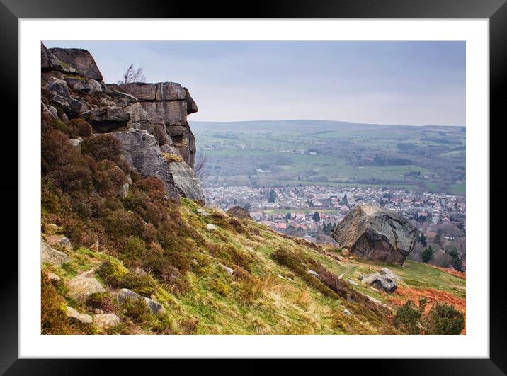 The edge of Ilkley Moor Framed Mounted Print by David McCulloch