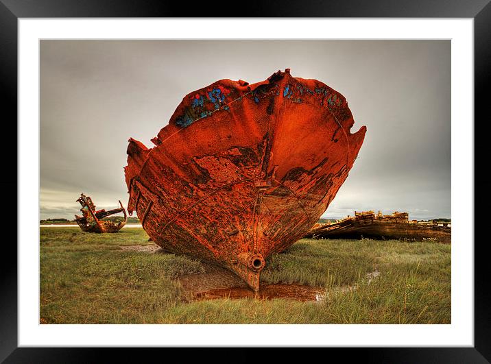  Rusting Wreck Framed Mounted Print by David McCulloch
