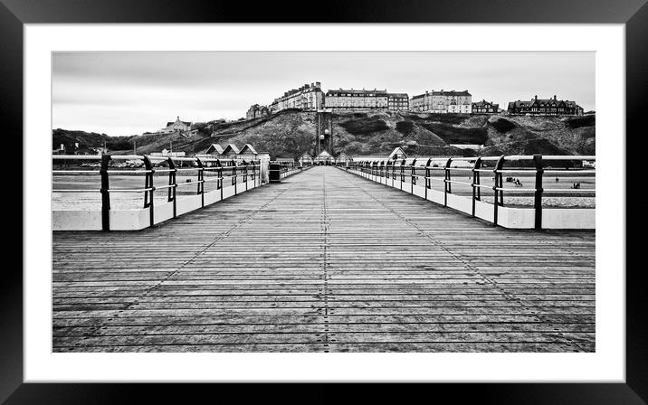 On Saltburn Pier Framed Mounted Print by David McCulloch