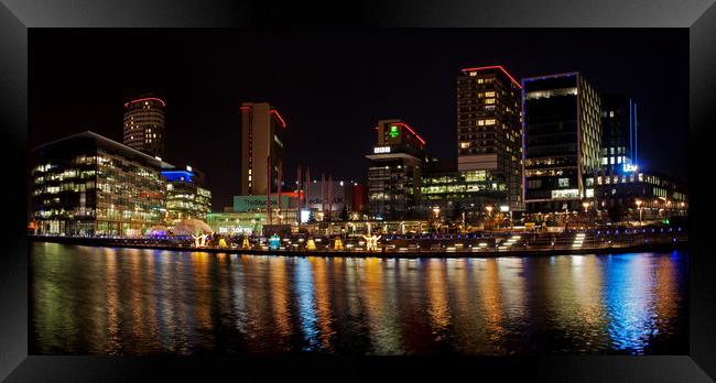 Media City Panorama Framed Print by David McCulloch