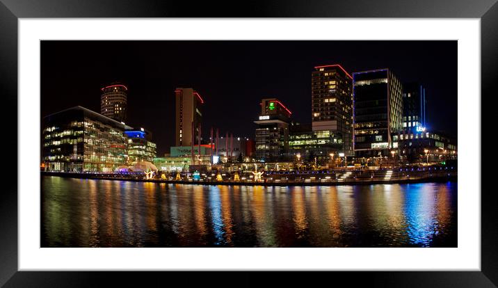 Media City Panorama Framed Mounted Print by David McCulloch