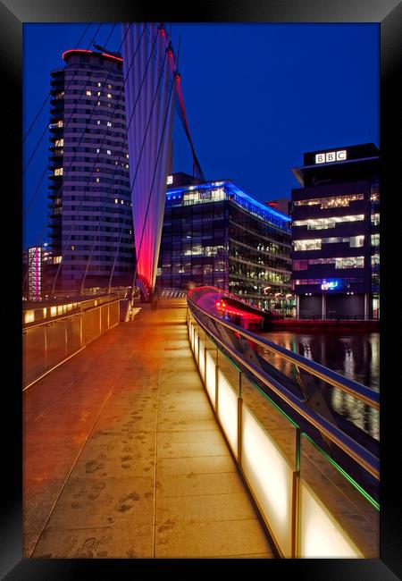 Walkway to Media City Framed Print by David McCulloch