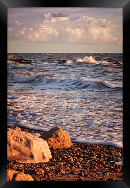 Evening tide at Rossall Framed Print by David McCulloch