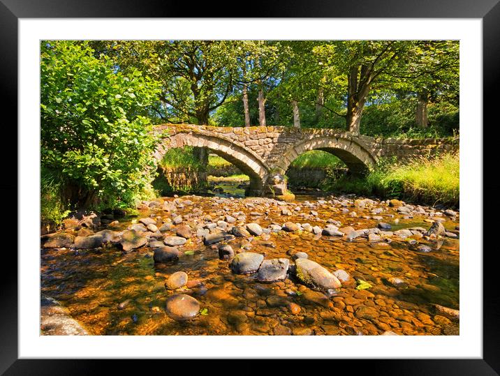 The Pack Horse Bridge Framed Mounted Print by David McCulloch